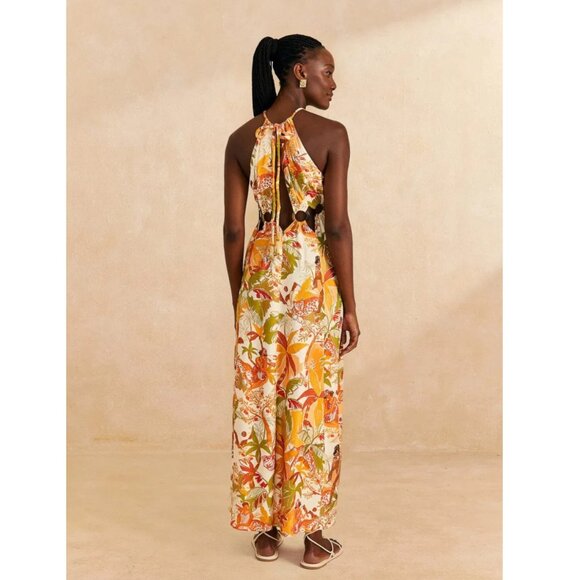 Farm Rio Leopard Forest Sand Maxi Dress - Picture 4 of 15